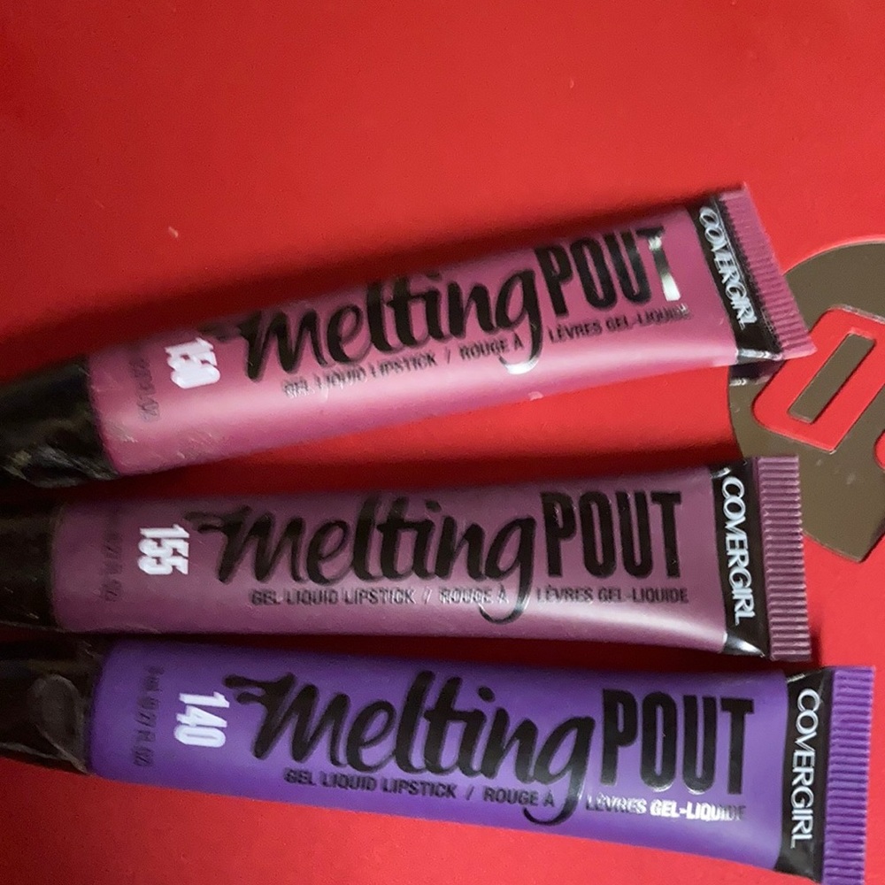 Purple lipstick trio